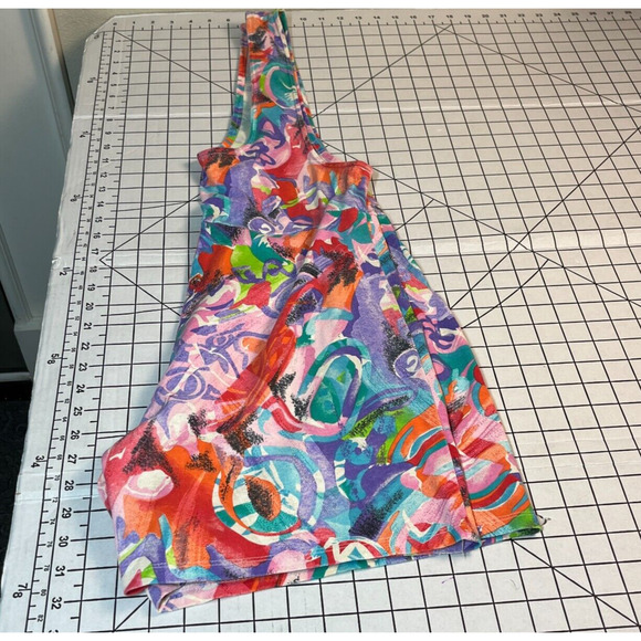 Eber San Francisco Vintage 80s Women Romper Bright Multicolor Punky Brewster Kid - Picture 8 of 12